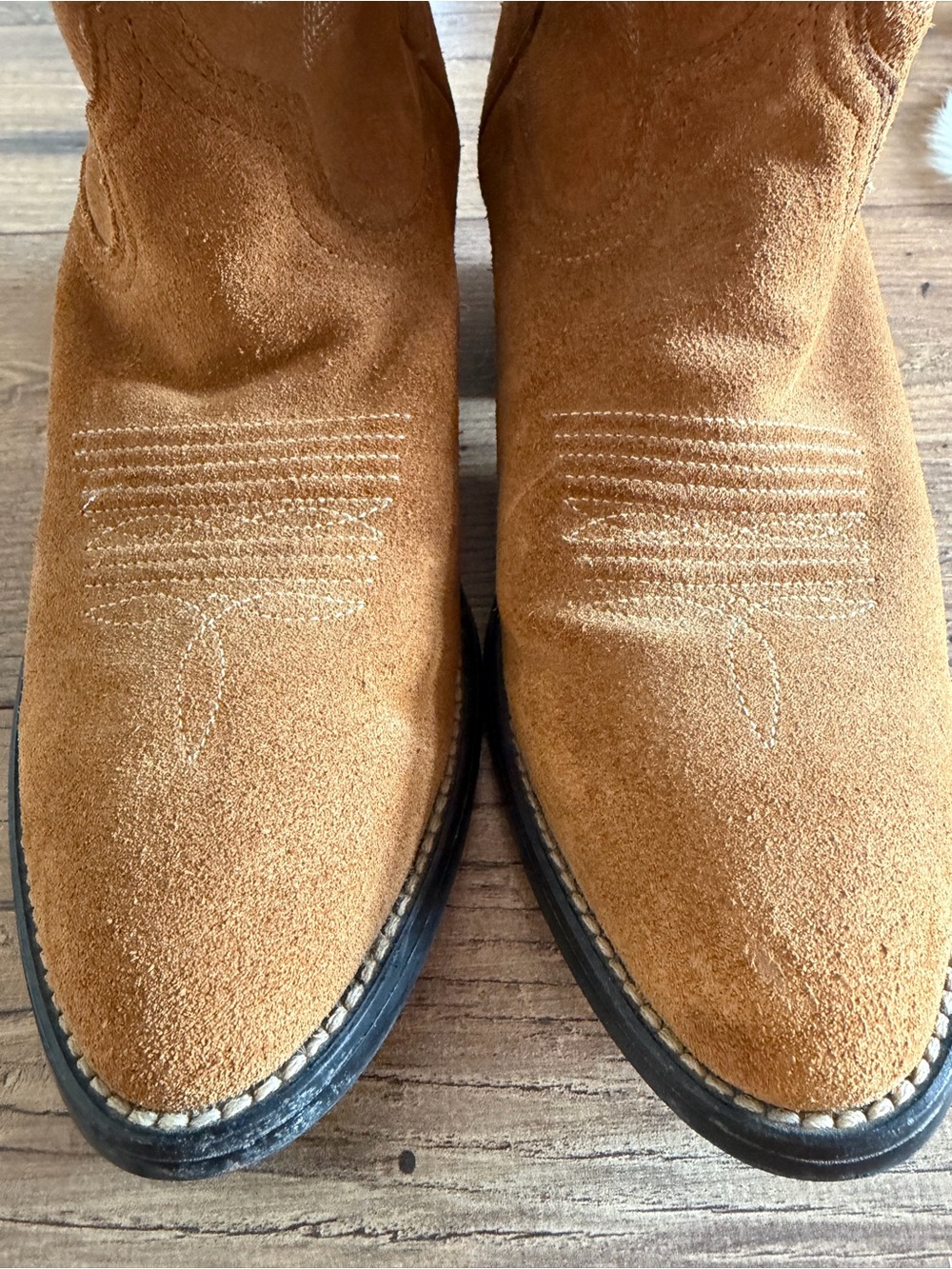 Ariat Brown Heritage Suede Western Cowboy Boot Embroidered Floral Women 7B 15713 - Picture 3 of 13
